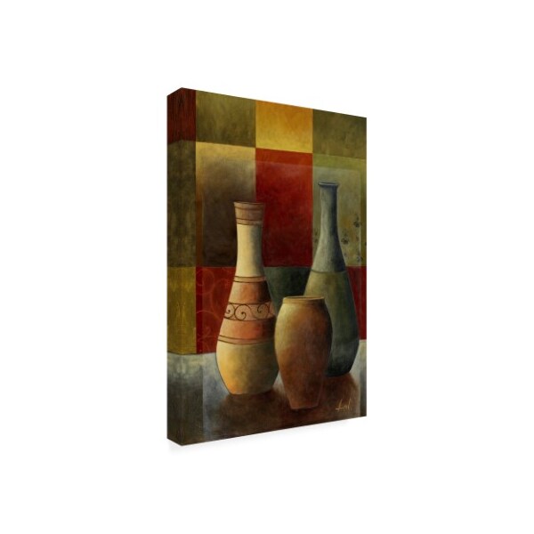 Pablo Esteban 'Vases Over Geometry 2' Canvas Art,22x32